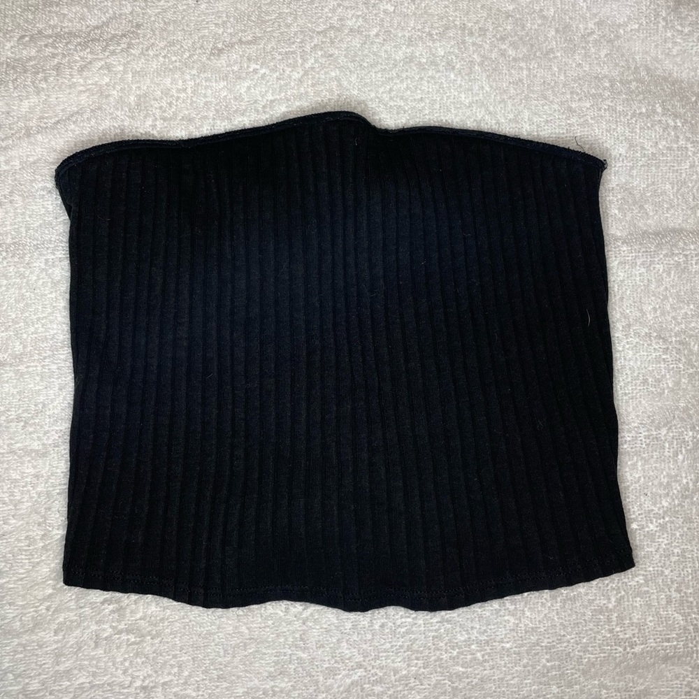 Pink/Victoria Secret Black Ribbed Tube Top